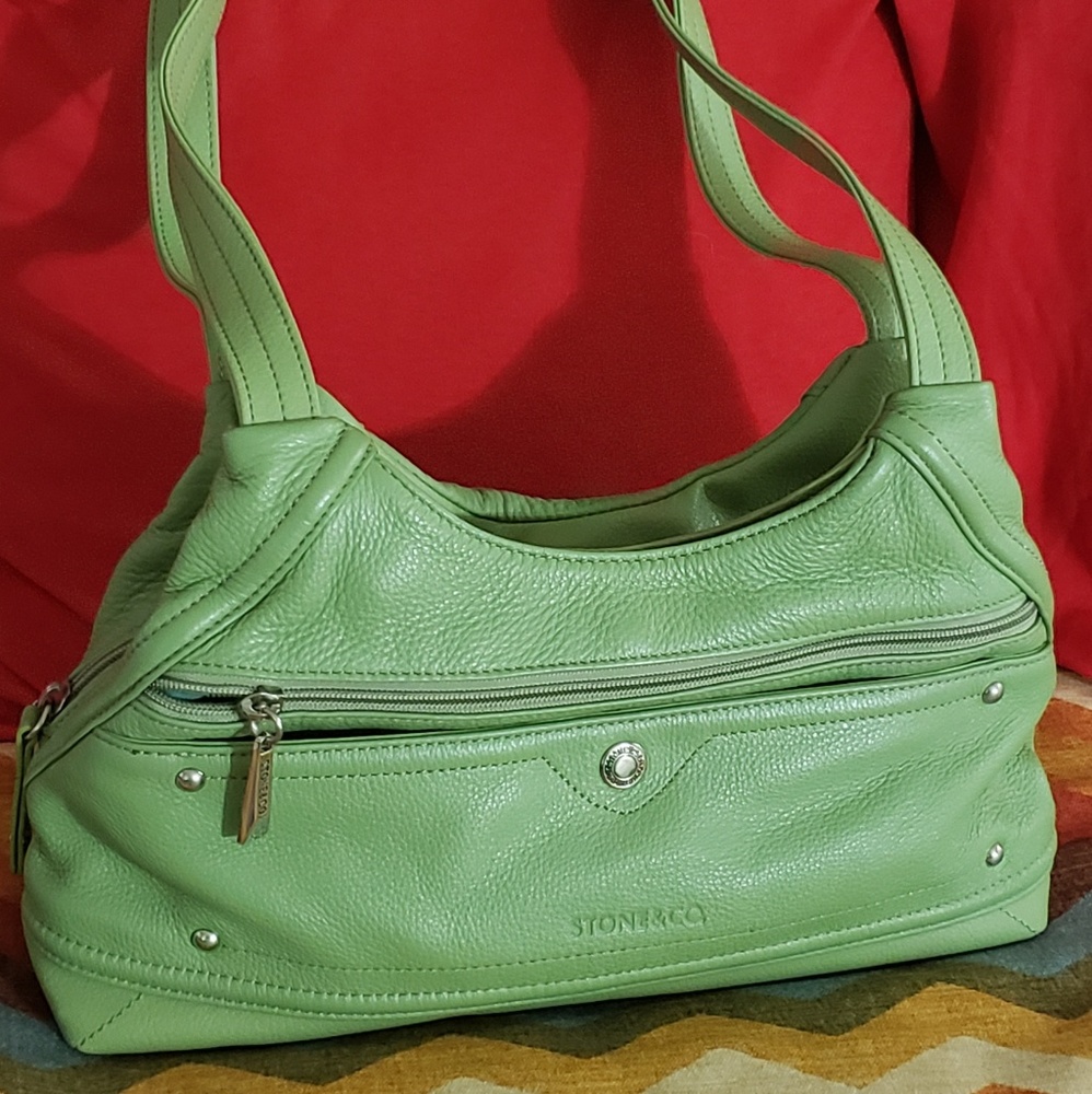 Stone & Co. Green shoulder strap purse